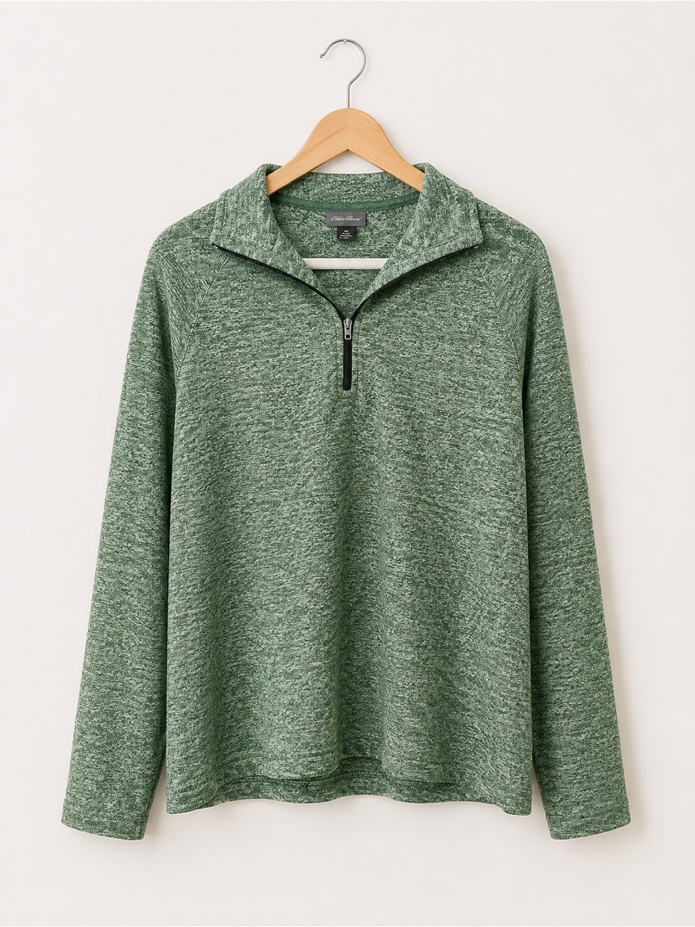 Eddie Bauer Women’s Green Zip Up Sweater Large L